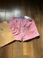Polo Ralph Lauren Men's Pink Swim Trunks L Polyester Mesh Lined RRP: £90