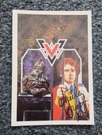 DOCTOR WHO COLIN BAKER & NICOLA BRYANT signed Varos Target Postcard Picture