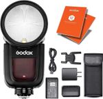 GODOX V1C V1-C Round Camera Flash Speedlite TTL HSS Recharging Battery for CANON
