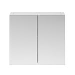 Bathroom 800mm Mirrored Cabinet Soft Closing Wall Mounted 50/50 Gloss White