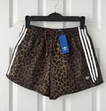 Adidas Leopard Print Satin Sprinter Shorts XL