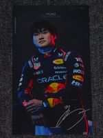 Yuki Tsunoda 2025 driver card Red Bull F1 Racing (printed autograph)