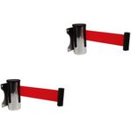 Retractable Belt Barrier with Metal Fabric for Safe Crowd Control Use
