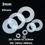 3mm Flat Silicone Flange Gasket Corrugated Pipe Gasket Sealing Ring 6mm-219mm