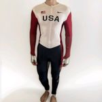 RARE Team USA Olympics Nike Pro Full Body SpeedSuit Skinsuit -M- Speedskating