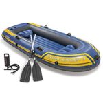 Intex Inflatable Boat Canoe with Oars and Pump Dinghy Challenger Kayak Raft