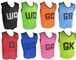 Netball Micro Mesh Training Vests Bibs Set of 7 - Medium Various Colours
