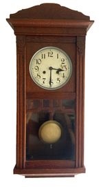 Antique Art Nouveu wall clock FOR PARTS & REPAIR