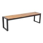 Bolero Acacia Wood and Steel Industrial Benches 1600mm (2 pack) - NEW