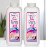2 x Cotton Tree Baby Body Powder 100% Talc Free Absorbs Moisture Soft Skin 280g