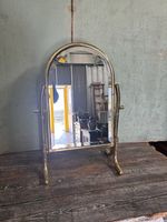 Vintage Brass Faux Bamboo Dressing Table Mirror