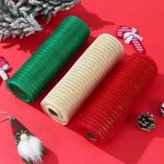 Christmas Tree Mesh Ribbon 10 Yard (30ft) Roll Deco DIY Wreath Garland Gift Wrap