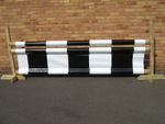 EQUESTRIAN JUMP FILLER & POLE SLEEVE, BLACK/WHITE, HORSE/PONY SCHOOLING AID PVC