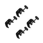 8Pcs Universal Desk Clamps Durable Aluminum Table Mount Clamps Black