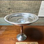 Sterling Silver .925 Pedestal Compote Candy Dish Rope Border Edge Rim Marked