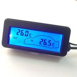 12V Car Thermometer Digital LCD Display Indoor/Outdoor Temperature Meter