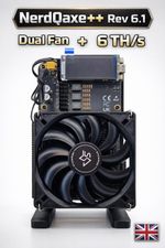 NerdQaxe++ Rev 6.1 6TH/s - Bitaxe Nerd Miner 100W BM1370 BTC Bitcoin Mining Asic