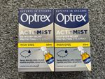 Optrex ActiMist Double Action Spray For Itchy & Watery Eyes 10ml Pack of 2