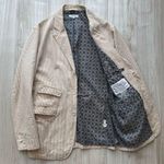 Engineered Garments Seersucker Jacket S Beige USA Made Spring Summer Auth 055532