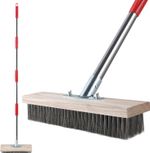 Mitclear Heavy Duty Wire Broom with Telescopic Handle(57IN), Stiff Metal Bristle