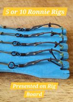 5 Ronnie Rig/ Spinner Rig Carp Fishing Rigs Curved Shank Nash Hooks Pop ups