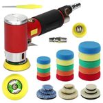 1"2"3" Mini Dual Action Air Sander Kit Random Orbital Polisher Buffer for Car