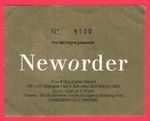 NEW ORDER concert ticket 1989 Glasgow SECC. Rare & collectible