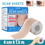 Medical Grade Silicone Scar Tape,Upgrade Adhesives Silicone Scar Sheets 4x150cm