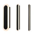 Litecraft Mitali CCT Outdoor Linear Wall Light Integrated LED - Black           