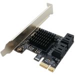 PCIe X1 to SATA 3.0 4 Port Controller SSD HDD DVD Drive Expansion Adapter Card