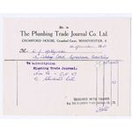 1956 Billhead The Plumbing Trade Journal Co Ltd MANCHESTER