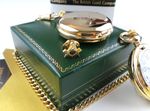 FREEMASON 24k GOLD Hunter POCKET WATCH Lapel Pin Badge Gift Set Luxury Case