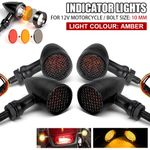 4x Bullet Motorcycle LED Turn Signal Light Indicator Blinker Amber Universal M10