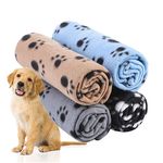 Soft Small Fleece Pet Care Paw Print Blankets Dog Cat Puppy