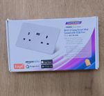 Timeguard Wi‑Fi Smart 2 Gang Double Wall Socket with USB Port White WFTWSUSB