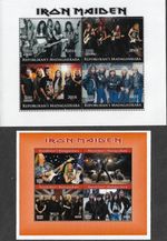 IRON MAIDEN STAMPS 2  SPECIAL SHEETS-HEAVY METAL MUSIC CTO/FU MADAGASIKARA