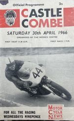 Castle Combe Motor cycle road racing programme  30th April 1966-Minter