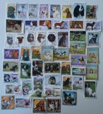 Dog Stamps Collection - 50 to 500 Different Stamps
