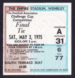 1975 FA Cup Final FULHAM v WEST HAM UNITED *VG Condition Ticket*