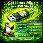 Linux Mint 22.3 USB Drive Cinnamon MATE XFCE Flash Drive Bootable Installer Easy