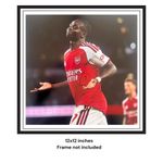 Bukayo Saka Hand Signed Arsenal New 26/26 Stock 12x12 Photo PSA Approved, COA