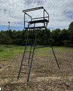 Double High Seat Free Standing Galvanized Steel Platform Open Ground Stalking