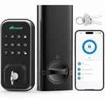 ZYLENOR Keypad Smart Door Lock Deadbolt, App Control, Key Override, IP54 Black