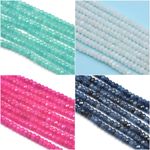 4mm Faceted Rondelle Agate Semi-precious Gemstone Spacer Beads Jewellery Making