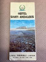 VINTAGE HOTEL SHATI ANDALOUS LIBYA TRIPOLI LIBYEN HOLIDAY BROCHURE