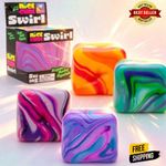 Nice Cube  Stress Ball Sensory Toys Fidget  Anxity Groovy Blue