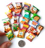DOLLS HOUSE MINIATURE 1:12 * 20 X SUPERMARKET FREEZER FOOD PACKETS *COMBINED P+P