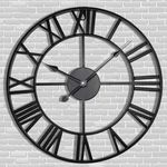 78cm Large Roman Numerals Clock Skeleton Wall Round Garden Big Giant Open Face
