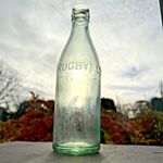 Clear Green Large Glass Bottle Burton & Co Rugby Ltd Old Fashioned Glass Bottle