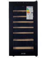 HYE Wine Cooler Wine Fridge With 28 Bottle/88L Storage 43CM Width Wooden Shelves